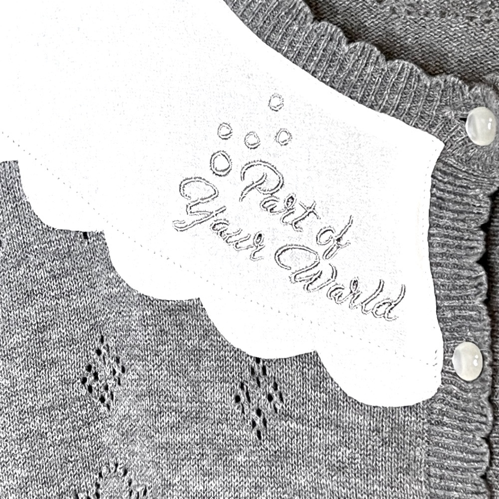 Disney The Little Mermaid Ariel Grey Pointelle Cardigan - Picture 12 of 15